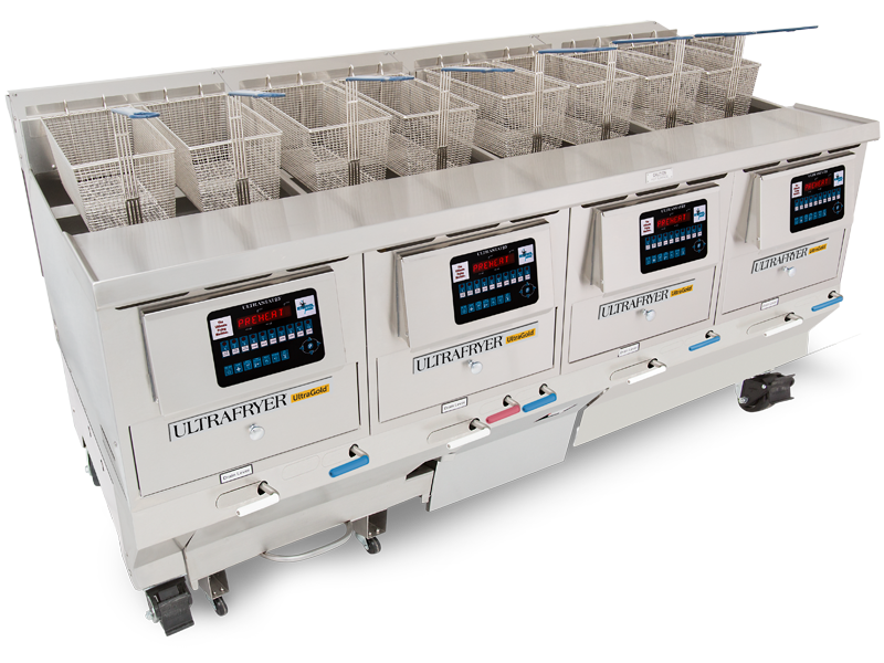 E20-20 Four Vat Industrial Electric Deep Fryer with UltraClear Plus Filtration