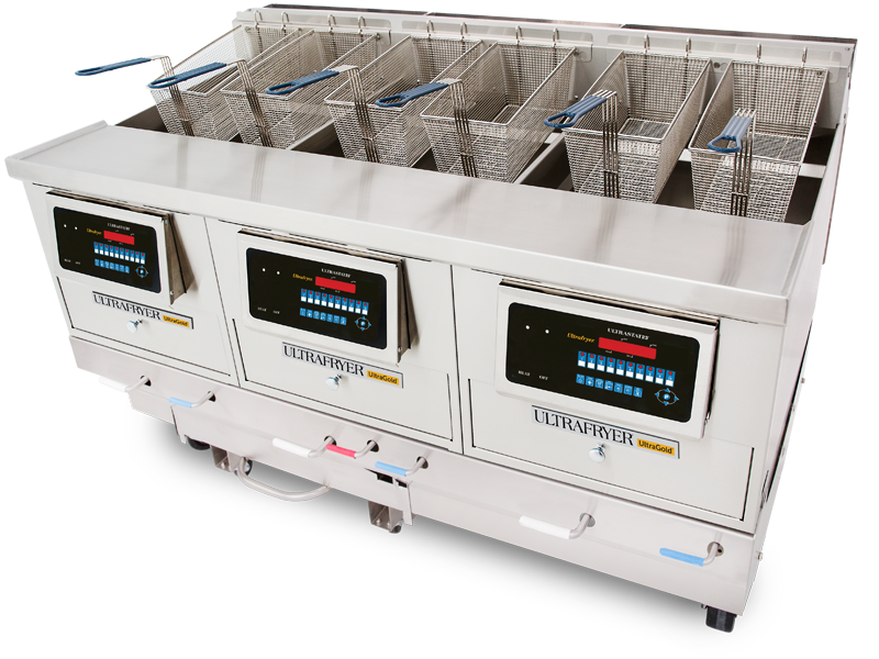 P30-18 Three Vat Commercial Gas Fryer with UltraClear Plus Filtration