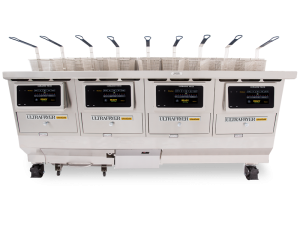 OneTouch P5-20 Four Vat Gas Fryer with OneTouch™ Filtration